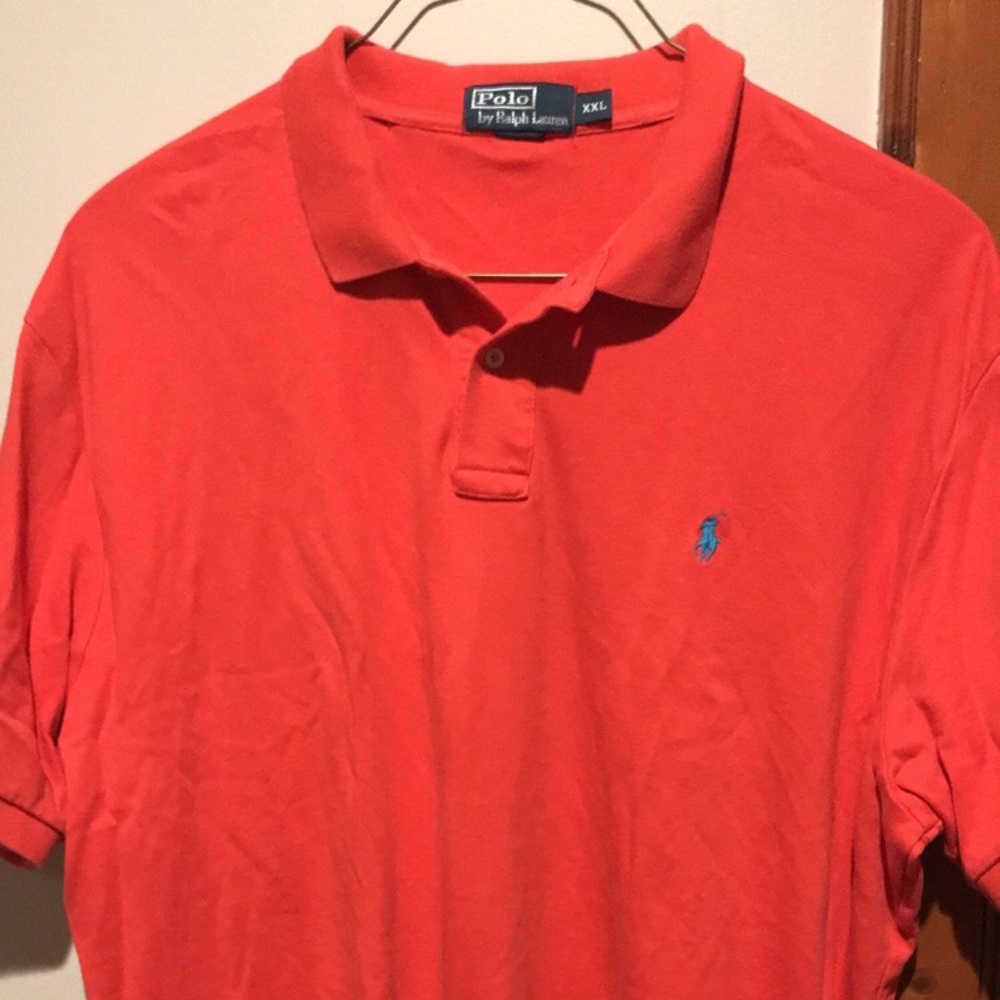 Coral polo shirt
